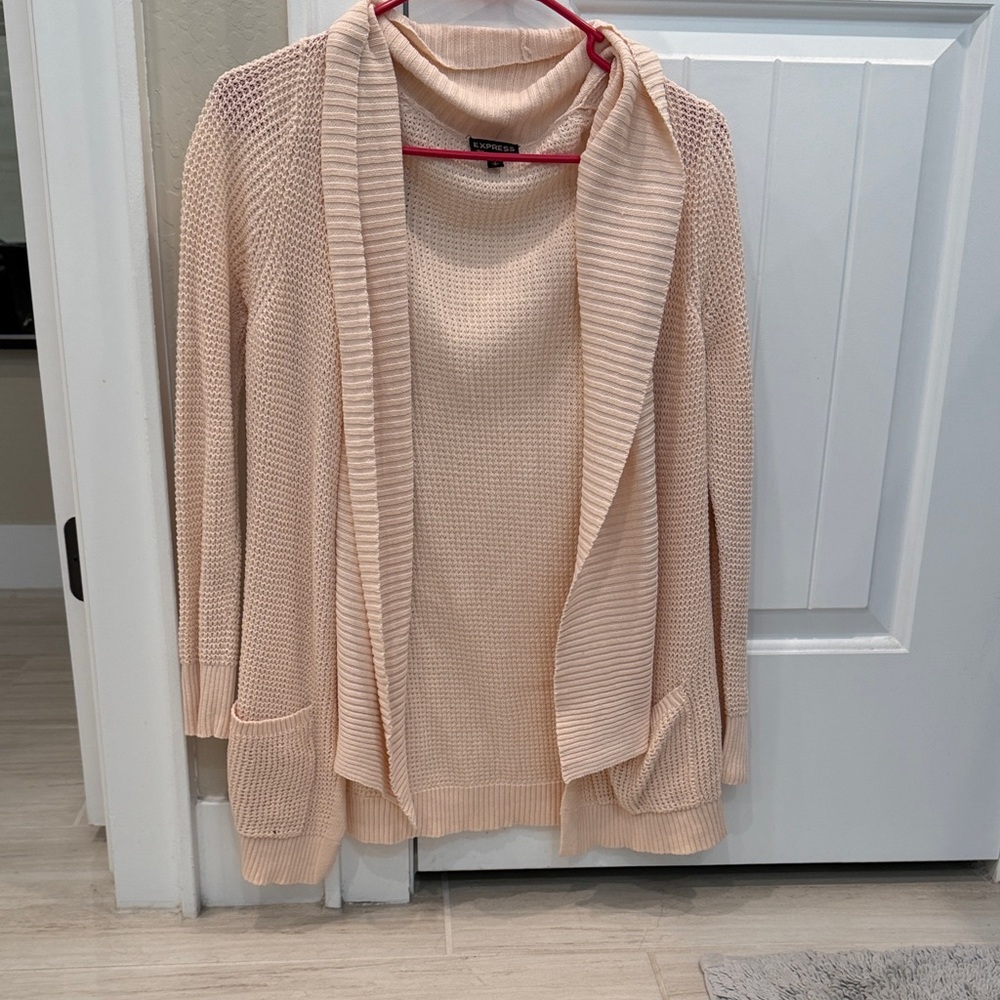 Express Women's Cream Cardigan Sweater